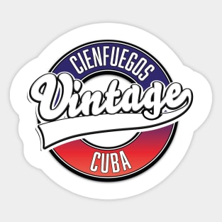 Cienfuegos cuba vintage logo Sticker